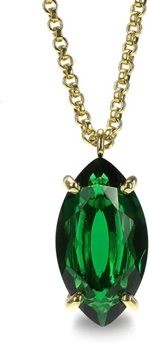 Miniatura 4 de Deslumbrante collar de esmeralda, collares de oro con colgante de piedras preciosas para mujer, cumpleaños, boda, aniversario para ella, collar