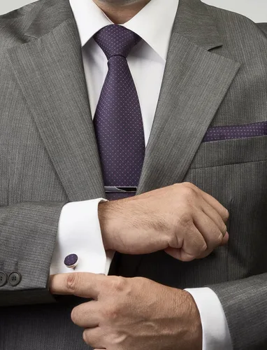 Miniatura 36 de Juego de corbata de regalo para hombre, corbata sedosa, bolsillo cuadrado, clips de corbata, gemelos para hombres