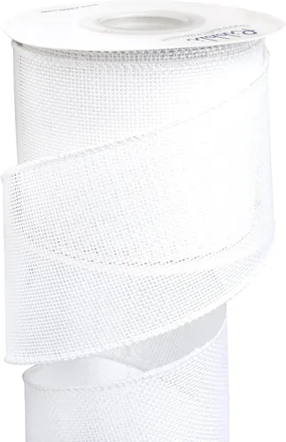 Miniatura 8 de Ribbli Cinta con alambre de arpillera verde salvia/musgo primaveral, 2 pulgadas x 10 yardas continuas, cinta de borde con alambre para lazo grande