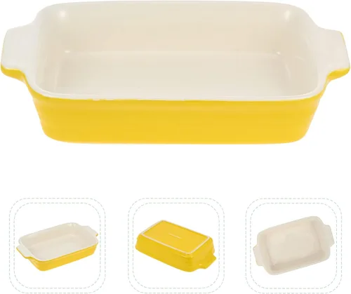 Miniatura 3 de Cabilock Cuenco de cerámica para hornear de gres para hornear manijas Au Gratin Dish para panes de queso