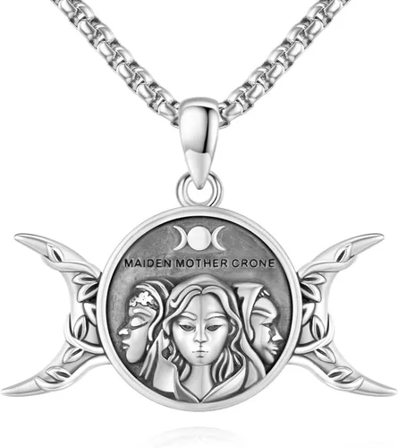 Miniatura 354 de Collar de plata de ley 925 con medalla de San Patrón, colgante de protección católica, amuleto, joyería religiosa para hombres y mujeres