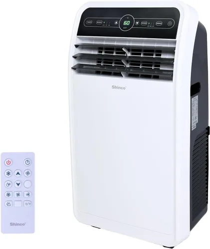 Shinco Aire acondicionado portátil de 12,000 BTU, unidad de CA portátil con modos de enfriamiento integrado, deshumidificador y ventilador para
