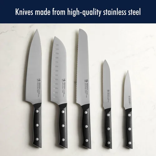 Miniatura 11 de HENCKELS Dynamic Razor-Sharp - Juego de cuchillos de cocina de 5 piezas, diseño alemán informado por más de 100 años de maestría Acero inoxidable
