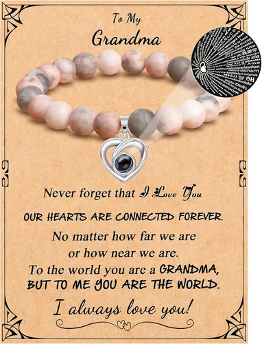 JoycuFF Pulsera con texto en inglés "I Love You" en 100 idiomas, regalos únicos para hija, nieta, novia, hermana, aniversario significativo,