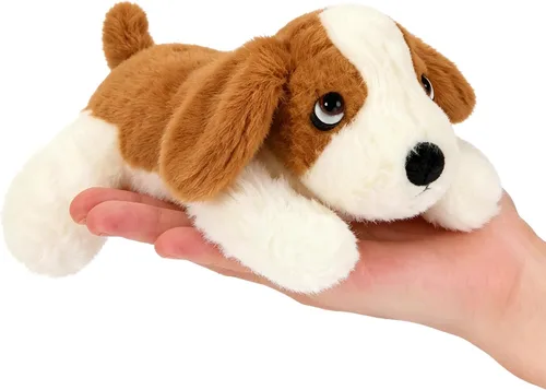 PEACH CAT Basset Hound Perro de Peluche Animal de Peluche Lindo Peluches de Cachorros Pequeños Juguetes de Peluche Regalos para Niños
