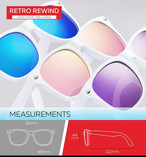 Miniatura 56 de Retro Rewind Lentes de sol para niños y niñas de 3 a 12 años, inastillables, UV400, lentes de sol para niños pequeños