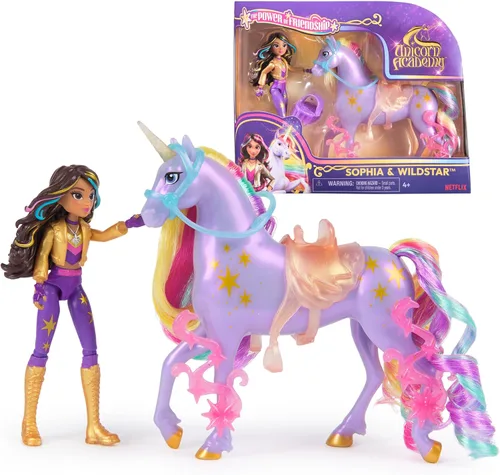 Miniatura 9 de Unicorn Academy, Set de Poder de Amistad de Ava y Leaf con Silla de Montar y Accesorios, Muñecas y Juguetes de Unicornio, Regalos y Pequeños