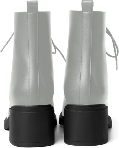 Miniatura 80 de ROSERWISH Botas altas de tacón bajo y grueso para mujer, con cordones, cómodas, modernas, con puntera redonda, de 2.5 pulgadas