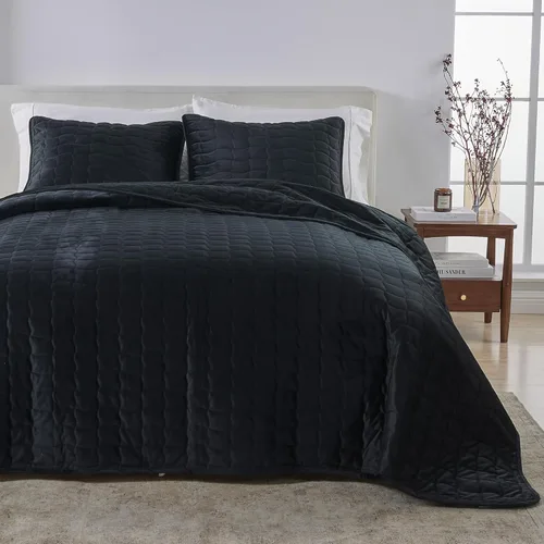 Miniatura 32 de Great Bay Home Full/Queen Quilt Set - 3-Piece Seersucker Box-Stitched Bedding Set - Soft, Lightweight, All-Season Bedspread (White)