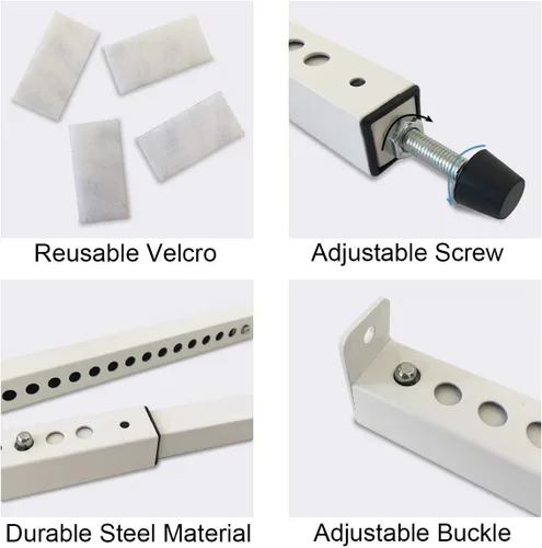 Miniatura 5 de Jeacent Barra de seguridad ajustable para ventana, cerradura de puerta de patio, acero resistente, se extiende de 15 1/2 pulgadas a 29 1/2 pulgadas