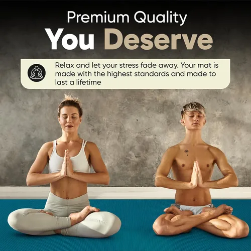 Miniatura 7 de Gorilla Mats Esterilla de Yoga Premium Grande – 6 x 4 pies, 7 x 5 pies (8mm) extra gruesa y ultra cómoda, antideslizante, esterilla de ejercicio