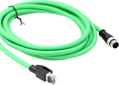 Miniatura 5 de Cable de red Ethernet para lector de código de barras Sick Keyence SR1000 Matriz de escáner Datalogic 210N 300N 450 DS5110, M12 4 pines codificado