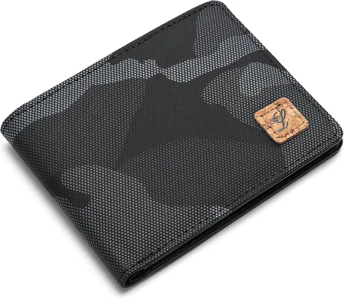 Miniatura 6 de Lanyani Carteras RFID Bifold Simple, Sintético-negro-s, Casual