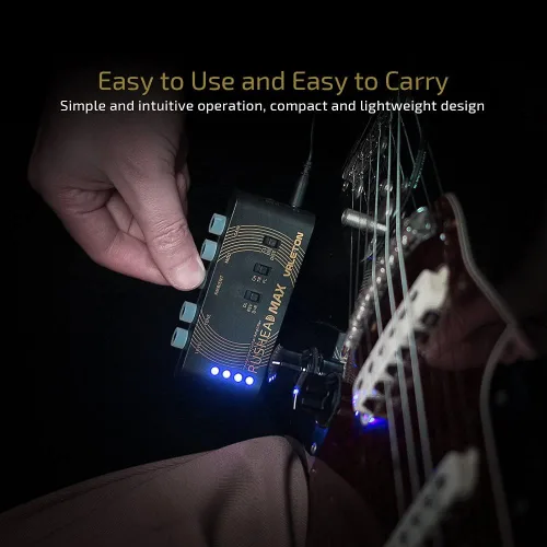 Miniatura 6 de Valeton Rushead Max - Amplificador de auriculares portátil para guitarra y bajo USB, cargador USB, para dormitorio, multiefectos