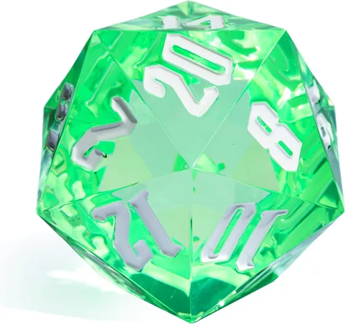 Miniatura 16 de 55mm dados de 20 lados DND, dados gigantes D20 D&D poliédricos grandes D20 con caja de regalo de dados para Dungeons and Dragons, juegos de mesa RPG