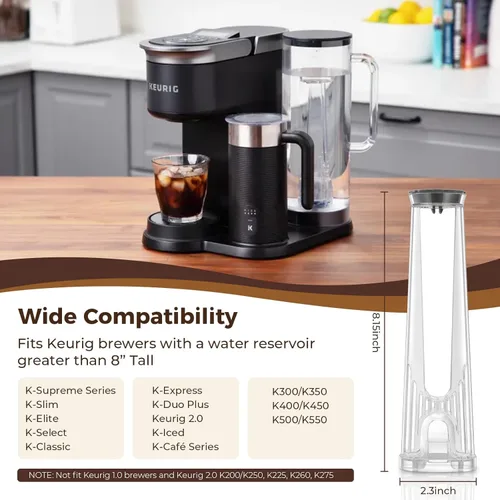 Miniatura 2 de Kit de inicio de reemplazo de filtro de agua de mango alto K2.0 para Keurig 2.0 con 3 cartuchos de filtro de agua de carbón