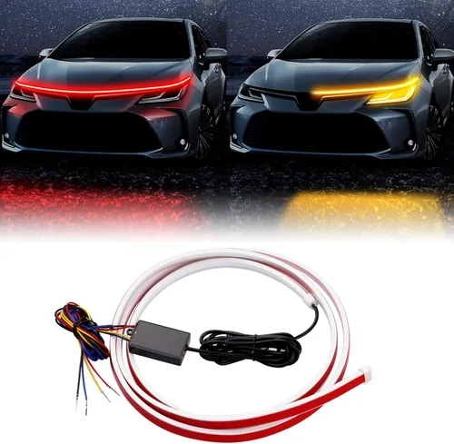 Miniatura 15 de Tira de Luz LED Cortable para Debajo del Capó del Coche, Tiras LED para Motor Automotriz, Luz Direccional Guía Decorativa, Impermeable IP66
