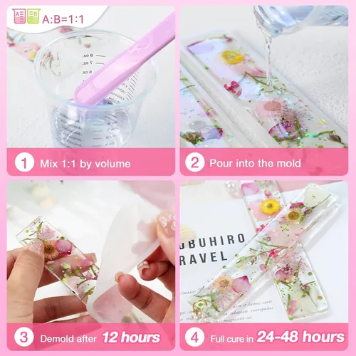 Miniatura 6 de YIEHO Epoxy Resin Kit 2 Gallon, Upgraded Crystal Clear High Gloss Epoxy Resin and Hardener, 2 Part Resina Epoxica for Jewelry Making, Crafts, DIY