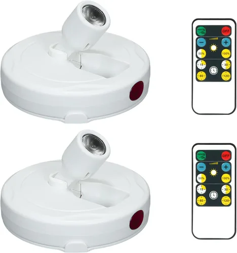 Miniatura 13 de Focos que funcionan con pilas, luz de imagen inalámbrica, iluminación de acento regulable, luces LED inalámbricas, luces adhesivas con control