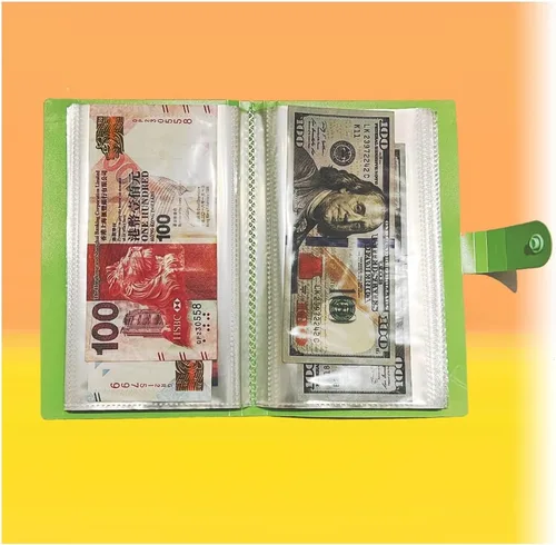 Miniatura 3 de Carpeta de ahorro de dinero, fundas transparentes para monedas de 50 páginas, soportes portátiles para dinero para coleccionistas, titulares