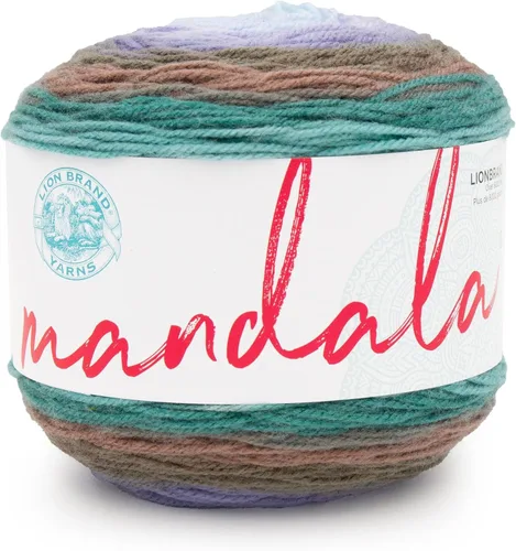 Miniatura 37 de Lion Brand Yarn Mandala - Hilo multicolor para ganchillo,tejido y manualidades, color Liger, 1770 pies, paquete de 1 unidad