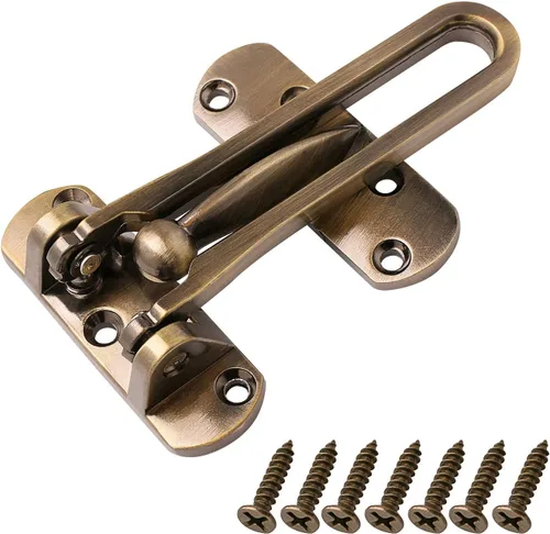 Miniatura 10 de Cerradura de refuerzo de puerta, cerradura de barra oscilante para seguridad en el hogar, cerraduras de puerta delantera para niños, aleación