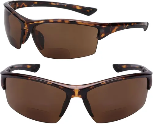 Miniatura 10 de Mass Vision "The Skillful" - 2 pares de lentes de sol bifocales polarizados unisex ligeros Negro/Open Road Blue