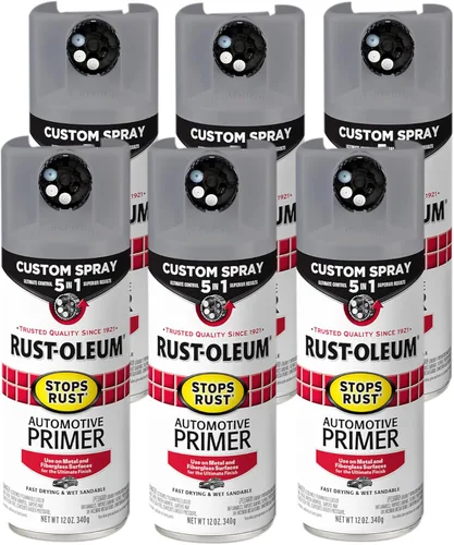 Miniatura 17 de Rust-Oleum 2081830 - Spray de imprimación para automóvil que detiene el óxido, 12 onzas, gris claro plano