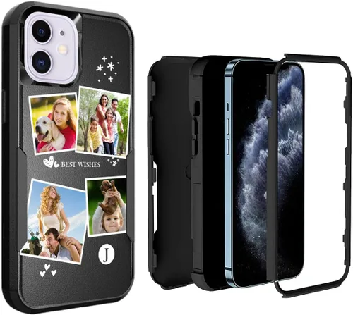 Miniatura 7 de Funda de fotos personalizada para iPhone 11 Apple Phone Plaid Collage - Imagen personalizada para hacer fotos en 3 híbridos gruesos resistentes