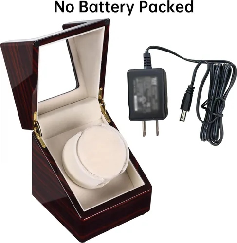 Miniatura 9 de CHIYODA Bobinadora de reloj para relojes automáticos individuales Caja de madera maciza con motores Mabuchi