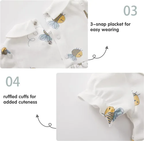 Miniatura 13 de pureborn Vestido de bebé niña 0-24 meses