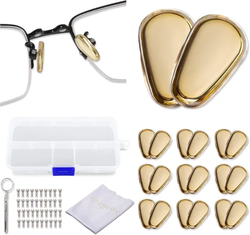 Miniatura 15 de SooGree Paquete de 20 almohadillas nasales pequeñas para gafas de cámara de aire, 20 almohadillas de nariz de silicona dura, 1 gancho redondo