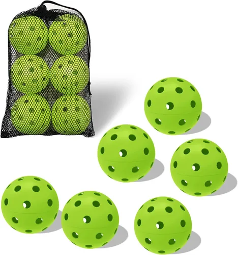 Miniatura 40 de Paquete de 6 pelotas de pickleball deportivas para exteriores - 40 pelotas de pickleball - Bolas de pickleball de EE. UU. aprobadas por USAPA