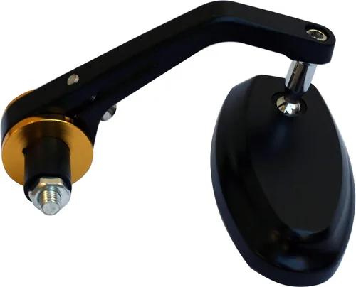 Miniatura 3 de 1 Pair Motorcycle Black with Golden Cover Handlebar End Mirrors Compatible for 2017 Kawasaki Ninja H2R