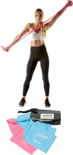 Miniatura 11 de Resistance Bands for Working Out 7Ft Long Resistance Bands Super Exercise Bands with Carry Pouch and Door Anchor I Latex Free Workout Bands Verde