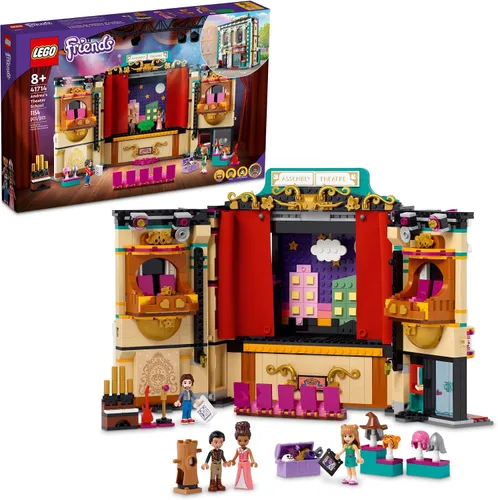 LEGO Friends Andrea's Theater School Playset, 41714 Juguete creativo de teatro de simulación, idea de regalo para niños y niñas de 8 años en