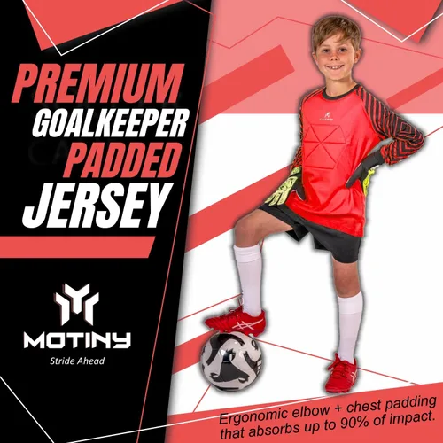 Miniatura 3 de Camiseta de portero acolchada en el pecho para adultosniños, codo de fútbol acolchado para jóvenesadultos, tallas de manga larga