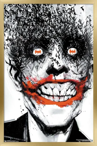 Miniatura 18 de Trends International DC Comics - Póster de pared de The Joker - Murciélagos, 14.725 x 22.375 pulgadas, versión enmarcada de madera de granero