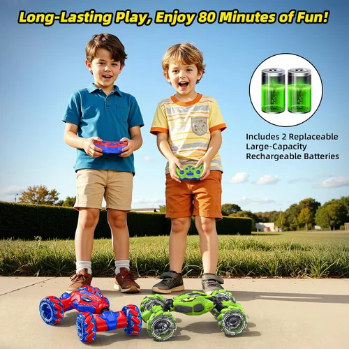 Miniatura 7 de Coches RC 4WD únicos de alta velocidad, coches de control remoto con detección de gestos para niños de 8 a 12 años, auto de deriva RC de doble cara