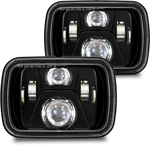Miniatura 9 de H6024 Faros LED de 7 pulgadas redondos con halo compatibles con Jeep Wrangler JK JKU 2007-2017, H1 H2, Miata, haz alto/bajo DRL, señal de giro