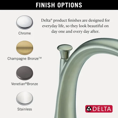 Miniatura 5 de Grifo Delta Faucet Lahara de 2 Manijas Widespread para Bañera Romana - Níquel Cepillado - Acero Inoxidable T2738-SS