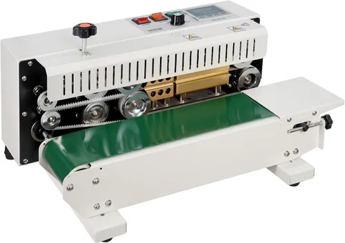 Miniatura 10 de Máquina selladora de banda continua para bolsas VEVOR, ancho de sello de 0.24-0.47 pulg/6-12 mm, máquina selladora de banda horizontal con control