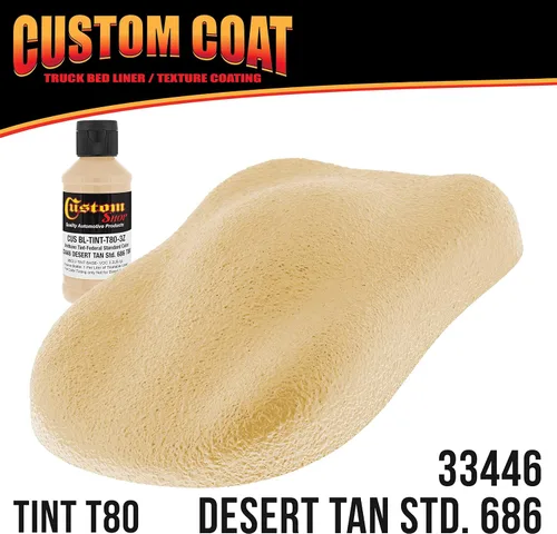 Miniatura 2 de Custom Coat Federal Standard Color # 33446 Desert Tan T80 Revestimiento para caja de camión con aerosol de uretano, kit de 2 galones con pistola