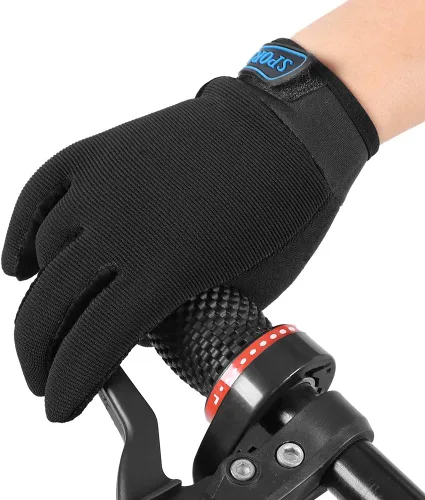 Miniatura 6 de Accmor Guantes de ciclismo para niños, transpirables, antideslizantes, guantes de dedo completo para niños, ciclismo, escalada, equitación, ciclismo