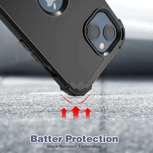 Miniatura 7 de IDweel Funda para iPhone 13 con Protector de Pantalla, para Funda iPhone 14, Híbrida Resistente a Golpes de Servicio Pesado Protección Cubierta Dura