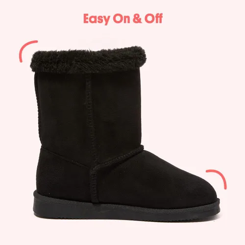 Miniatura 2 de FabKids Botas de invierno cálidas con forro de piel sintética (niños pequeños y grandes)