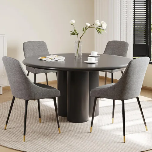 Miniatura 16 de COLAMY LUMA - Juego de 2 sillas de comedor de tela tapizada con patas de metal y cojín acolchado, sillas laterales sin brazos para comedor, cocina