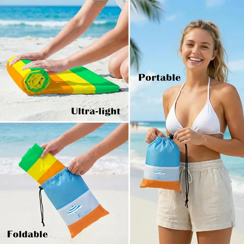 Miniatura 72 de Famstar Beach Blanket Oversized Extra Large 78"X81"/10'X9',Waterproof Sandproof Beach Blanket 2-8 Adults Lightweight Durable for Travel Camping