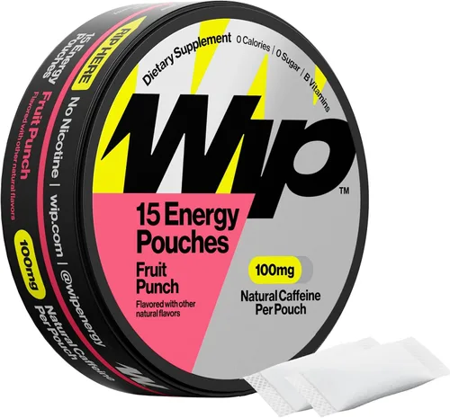 Miniatura 11 de Wip Bolsas energéticas, mezcla sin azúcar con 100 mg de cafeína natural, vitaminas B, minerales y L teanina para apoyo energético, preentrenamiento