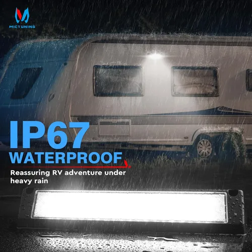 Miniatura 5 de MICTUNING Luz de Porche para RV, 13 Pulgadas 90W Luz LED Exterior Utilitario para Toldo 6000K, Carcasa de Aluminio IP67 Impermeable, Iluminación